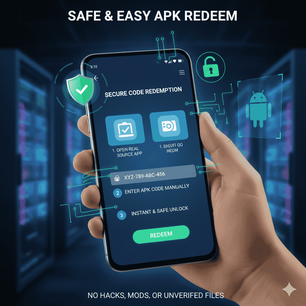 APK redeem code guide with safe methods and step-by-step redemption flow