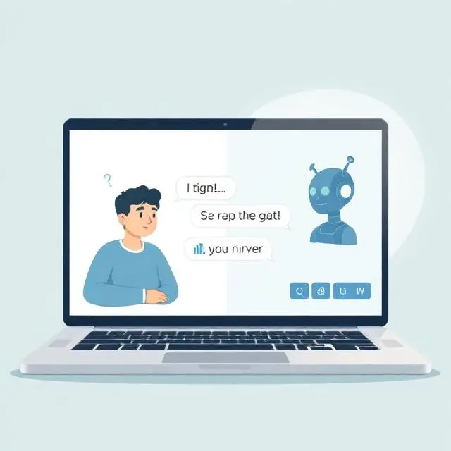 Beginner using ChatGPT on laptop learning how to write better prompts
